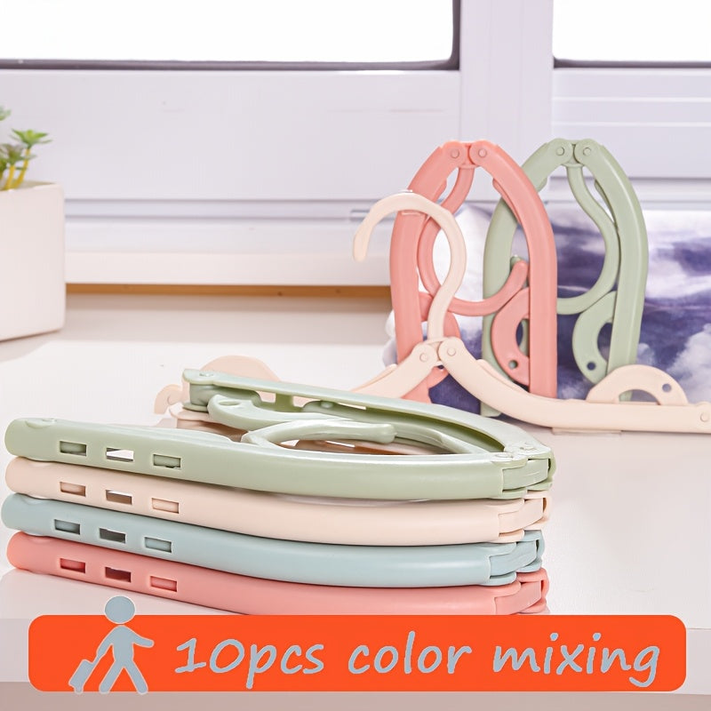 Folding Travel Hangers Portable Folding Clothes Hangers Travel Space Saving Foldable Clothes