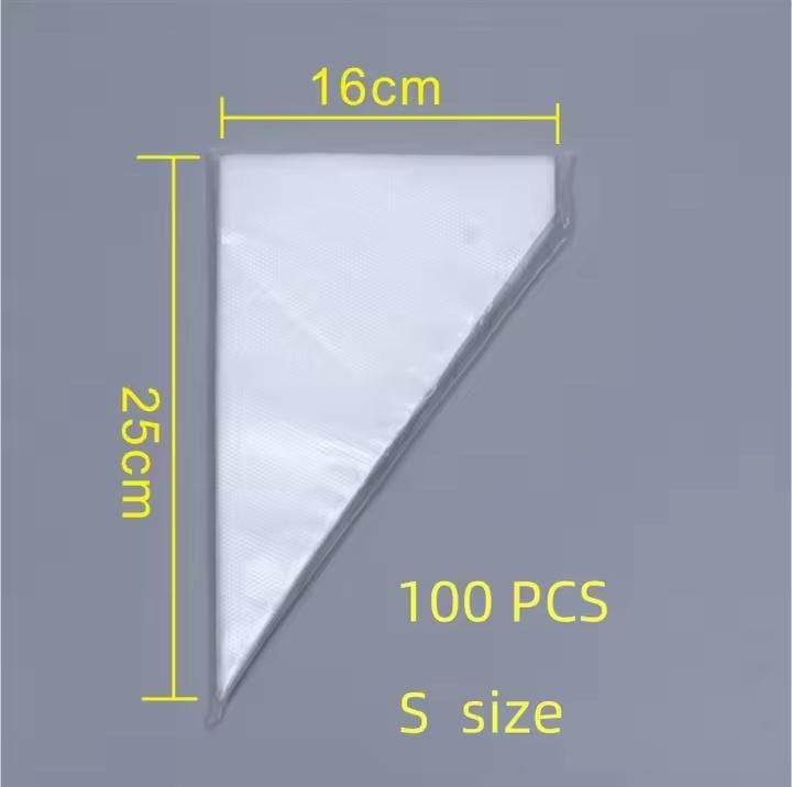 Disposable icing bag cake decorated shopper 100 pcs packing . 100 PCS Disposable Pastry Bags Cake Cream Decoration Kitchen Icing Food Preparation Bags Cup Cake Piping Tools For Baking