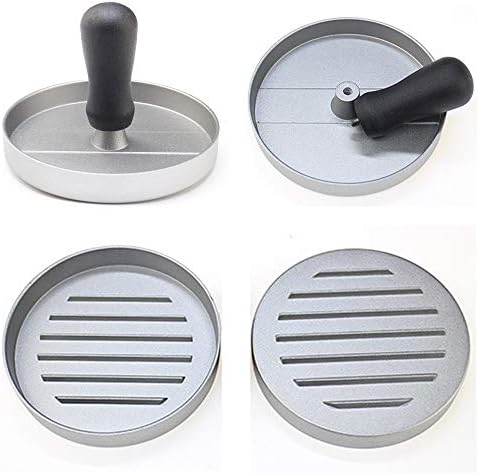 Heavy Duty Non Stick All Metal Burger Patty Press Chicken Beef Steak BBQ Picnic Burger Machine Mold Maker Size (Small Size) 2/3 Inch / 1.6 cm deep and 3.5 inch / 8.8cm diameter