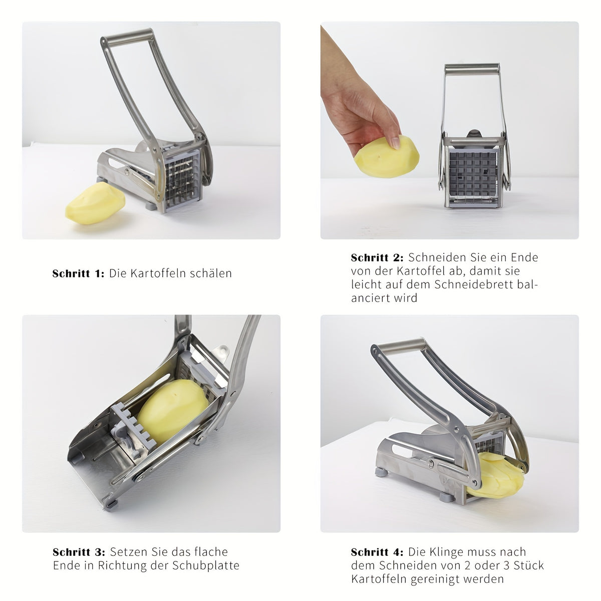 Stainless Steel Vegetable Cutter - French Fries Cutter, Potato Chipper, Onion Chopper, Food Chopper - Kitchen Supplies, Kitchen Gadgets, Kitchen Accessories, Birthday Gift