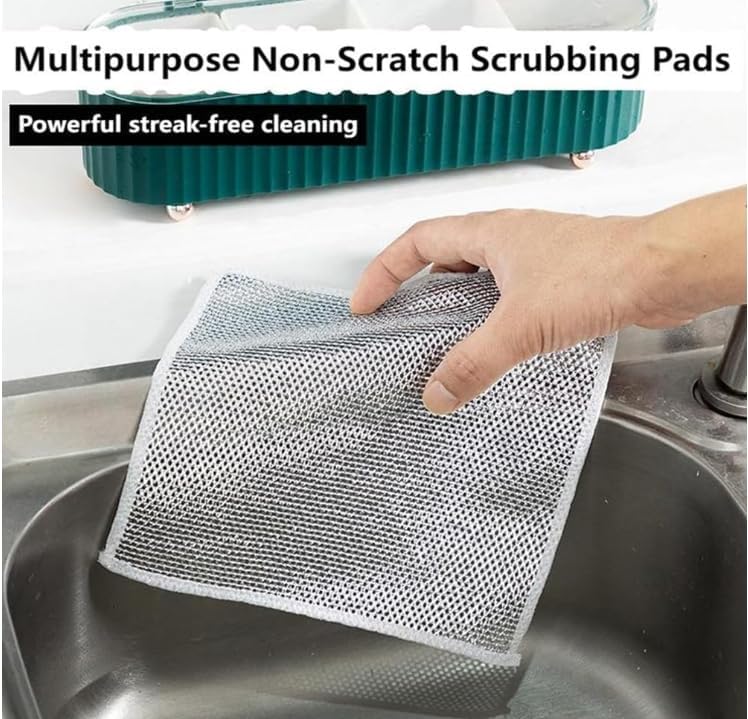 1/3/5/10 pcs Multipurpose Wire Dishwashing Rags for Wet and Dry, good quality Steel Scrubber,Wire Dishwashing Rag,Multipurpose Non-Scratch Scrubbing Wire Dishwashing Cleaning Scrubber