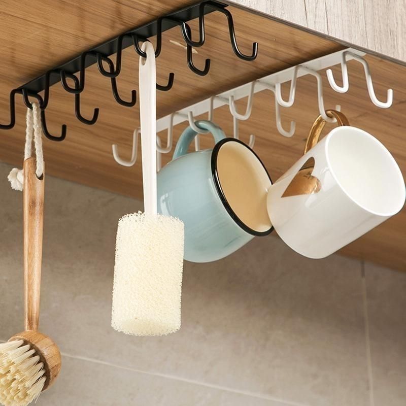 cup holder under cabinet / 10 hooks cup rack hanger coffee cup holder for kitchen cabinets