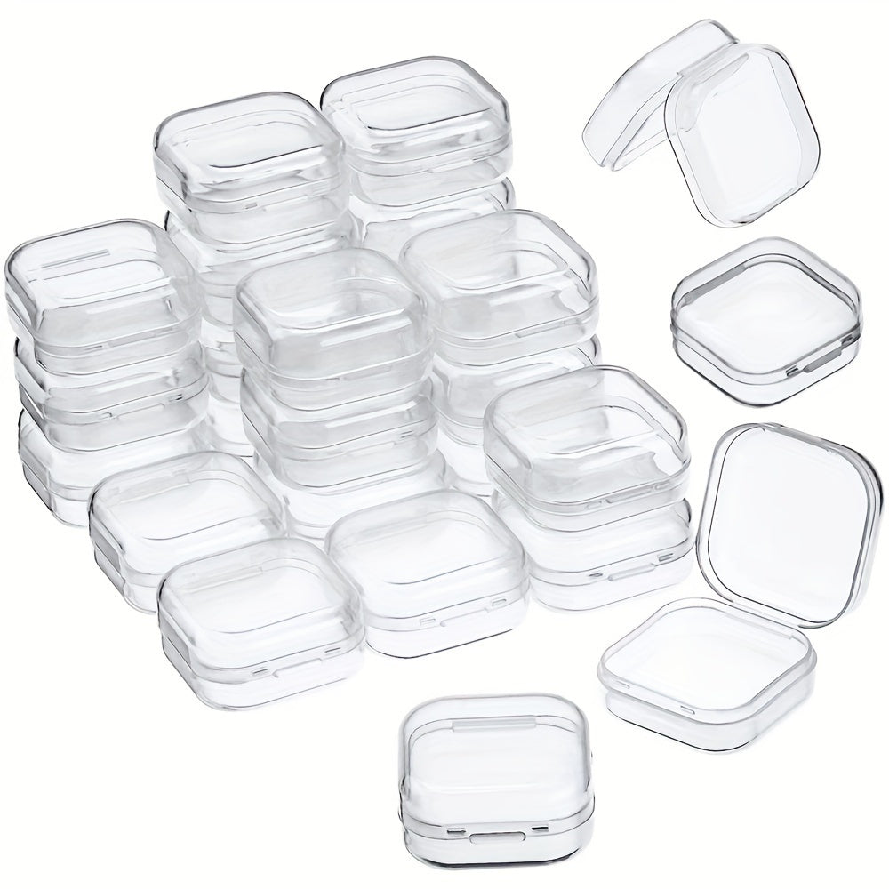 6 Pcs Clear Plastic Storage Box Set - Ultra-Visible, Stackable & Space-Saving Solution For Hair Accessories, Jewelry, DIY Rice Beads, Hardware & Craft Supplies - Versatile, Lightweight Organizer Cases Organization, Storage