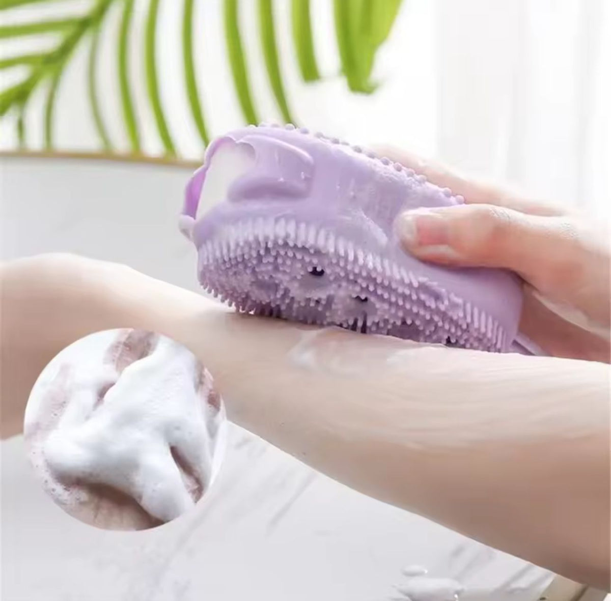Silicone Bubble Brush Double-Sided Exfoliating Soft Bath Scrubber Massage Shower Brush Deep Body Skin Massage Cleaning Tools