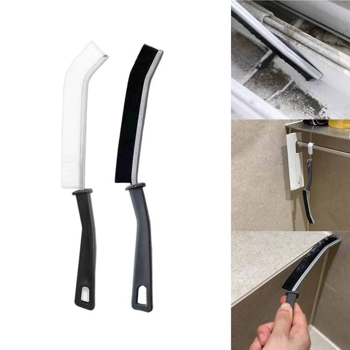 1 pcs Stiff Bristle Cleaning Brushes for Shower Floor Line, Joint Frequency Angle, Durable, Grout Space, Books, Kitchen, Toilet, Tile