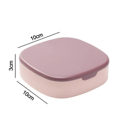 Mini Portable Travel Cosmetic and Jewelry Storage Box Organizer with Mirror
