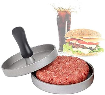 Heavy Duty Non Stick All Metal Burger Patty Press Chicken Beef Steak BBQ Picnic Burger Machine Mold Maker Size (Small Size) 2/3 Inch / 1.6 cm deep and 3.5 inch / 8.8cm diameter