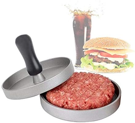 Heavy Duty Non Stick All Metal Burger Patty Press Chicken Beef Steak BBQ Picnic Burger Machine Mold Maker Size (Small Size) 2/3 Inch / 1.6 cm deep and 3.5 inch / 8.8cm diameter