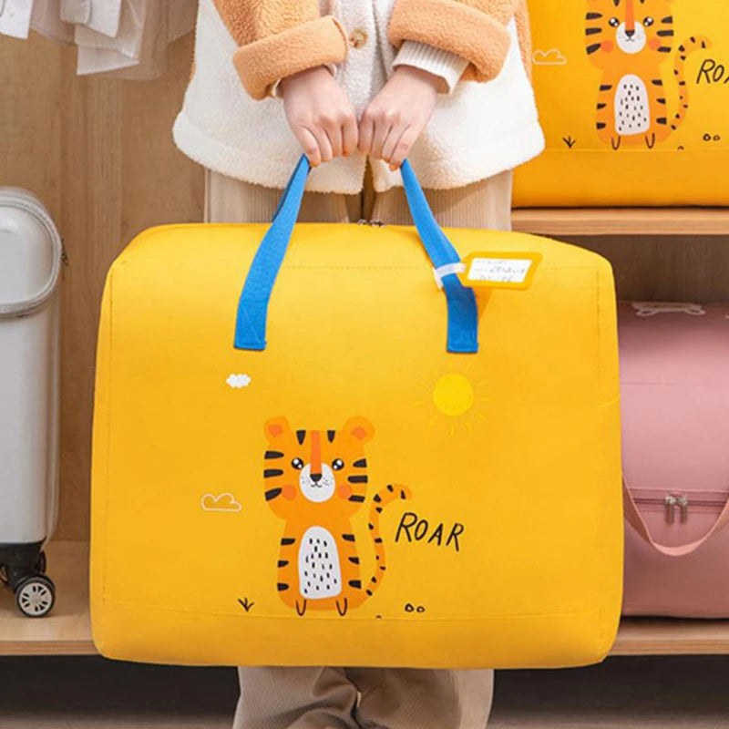 Portable Multifunction Storage Bag, Closet Organizer Moving Tote Bag, Reinforced Handles Zippered Organizer, Large Capacity Childbirth Bag