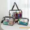 Imported Original Travel Makeup/Cosmetics Handy Clear/Transparent  (Wet and Dry) Bag