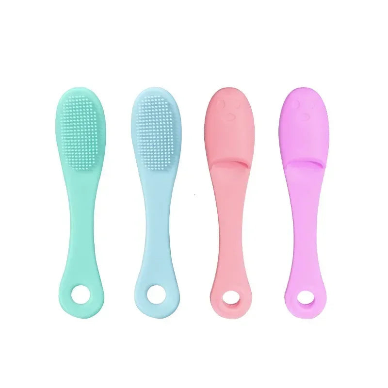 Portable Facial Nose Pore Cleaner Brushes Blackhead Remover Soft Silicone Finger Travel Massage Brush Face Washin Cleansing Tool