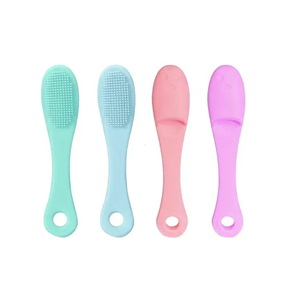 Portable Facial Nose Pore Cleaner Brushes Blackhead Remover Soft Silicone Finger Travel Massage Brush Face Washin Cleansing Tool