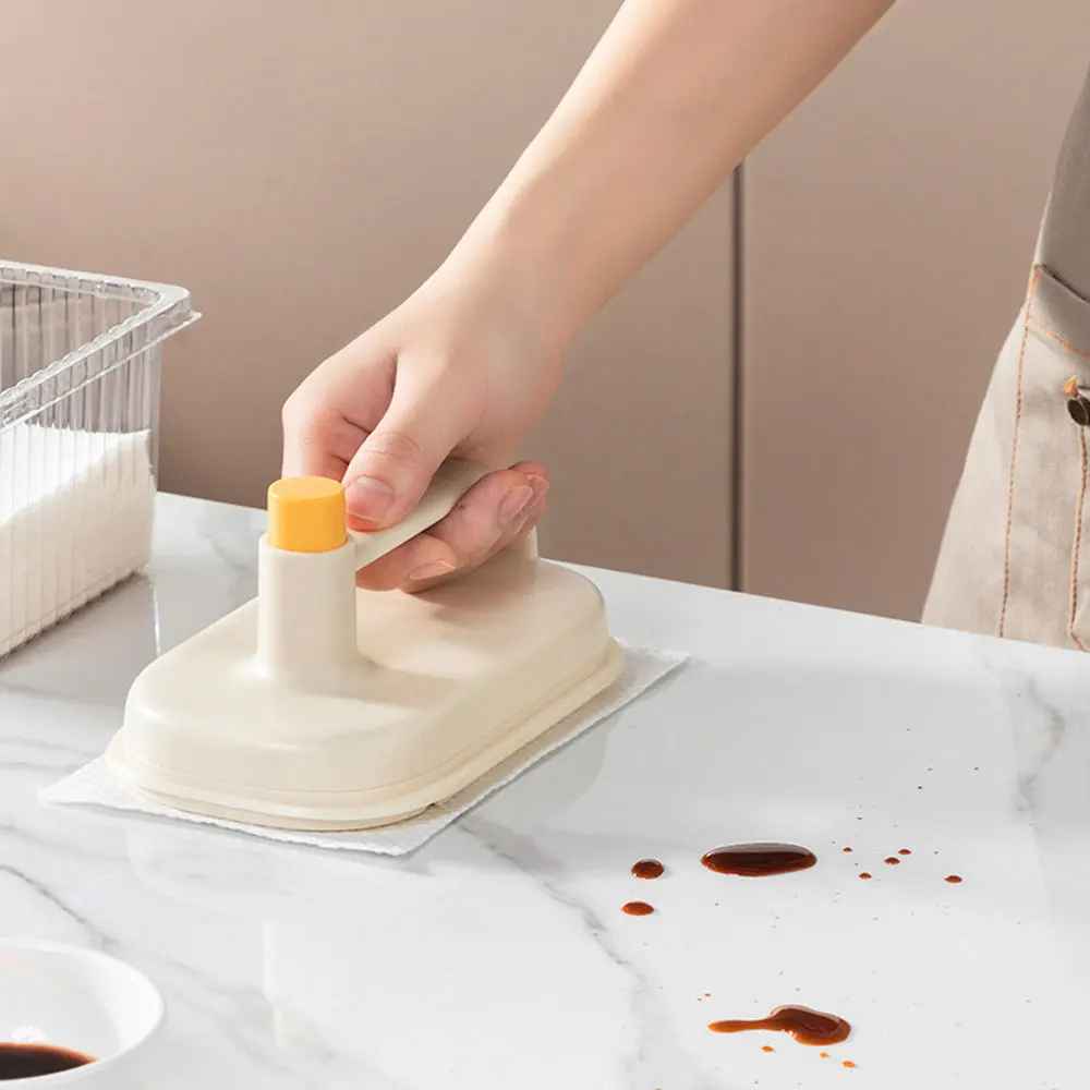 Replaceable Magic Brush Powerful Cleaning Cloth, Kitchen Grease Remover Cleaning Brush Household Fiber Rags - Kitchen Cleaning Magic Brush & Replaceable Disposable Magic Cloth, Replaceable Magic Brush Powerful Cleaning Cloth 50 Pec Cloth Free