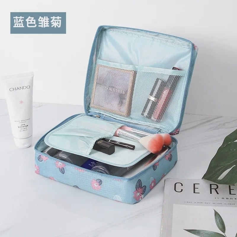Zipper Print Cosmetic Bag Makeup Bag Waterproof Wash Pouch Portable Waterproof multifunctinal Waterproof Wash Bag for Toiletry
