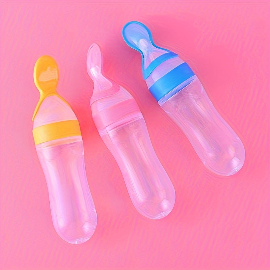 Baby Spoon Feeder-Feeder with Spoon-Silicone Spoon Feeder-Baby Silicon Spoon Feeder-Spoon bottle Feeder-Spoon Feeder Silicon