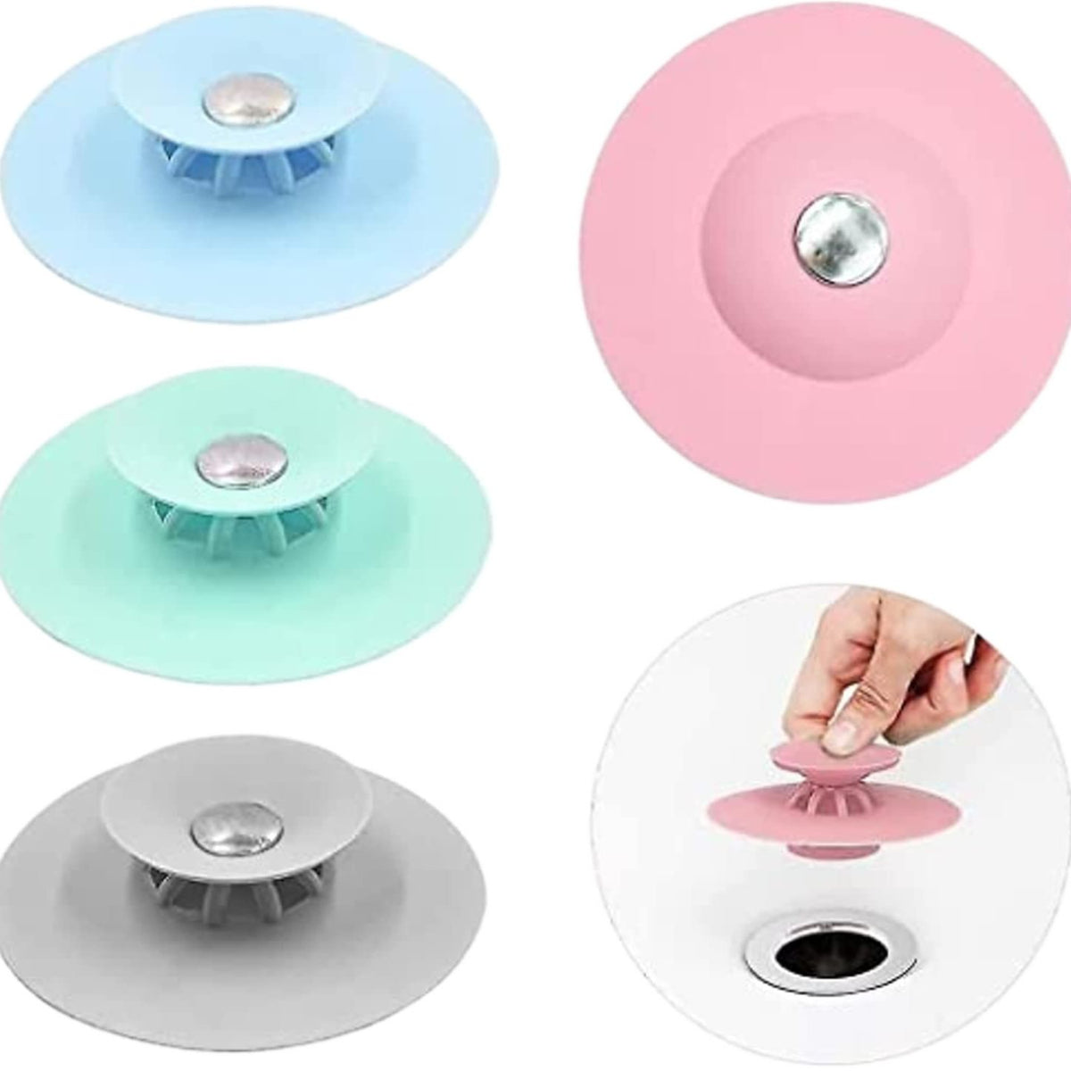 2-in-1 Silicone Drain Tub Stopper