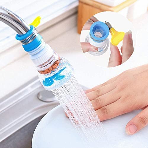 Plastic Fan Kitchen Shower Splash Fan Faucet Water-saving Filter Shower Water Rotating Spray Regulator Tap Water Filter Valve for Kitchen tap nozzle extended filter water saving device Accessories Multicolour
