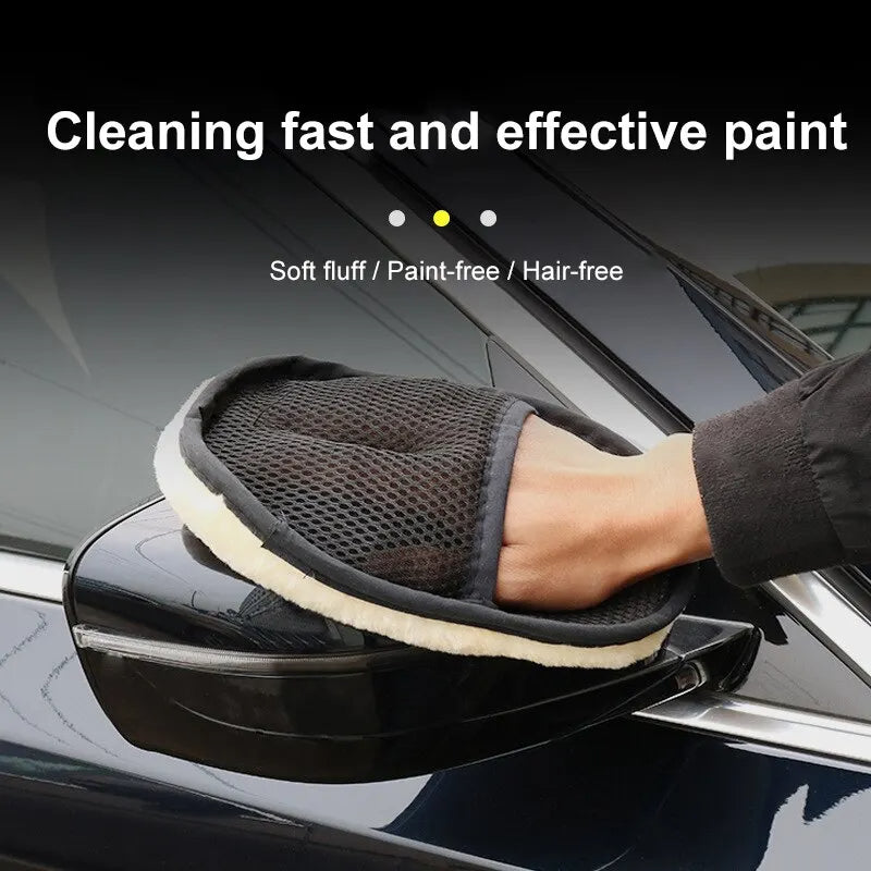 Car Cleaning Woolen Glove