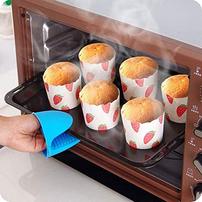 2 pcs Silicon pot holder - silicon oven mitts , heat resistant gloves , kitchen accessories anti slip baking mitts , silicon hot pot holders , best Kitchen tool