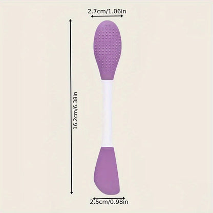 Silicone Double Head Mask Brush, Silicone Face Wash Brush, Mud Film Special Scraper Applicator, Facial Cleansing Brush, Cleaning Tool
