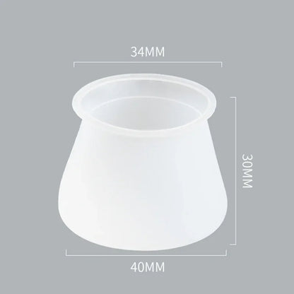 Silicone Furniture Leg Protection Cover Chair Leg Caps Silicone Floor Protector Round Furniture Table Feet Cover Anti-Slip Bottom Chair Pads Furniture Silicon Protection Cover White 4PCS