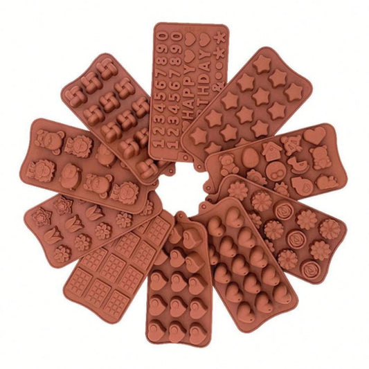 SILICONE CHOCOLATE  MOLDS🍫 MULTIPLE DEISGNS