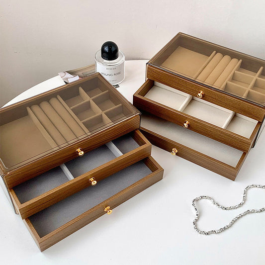 Wooden 3 layer jewellry organizer