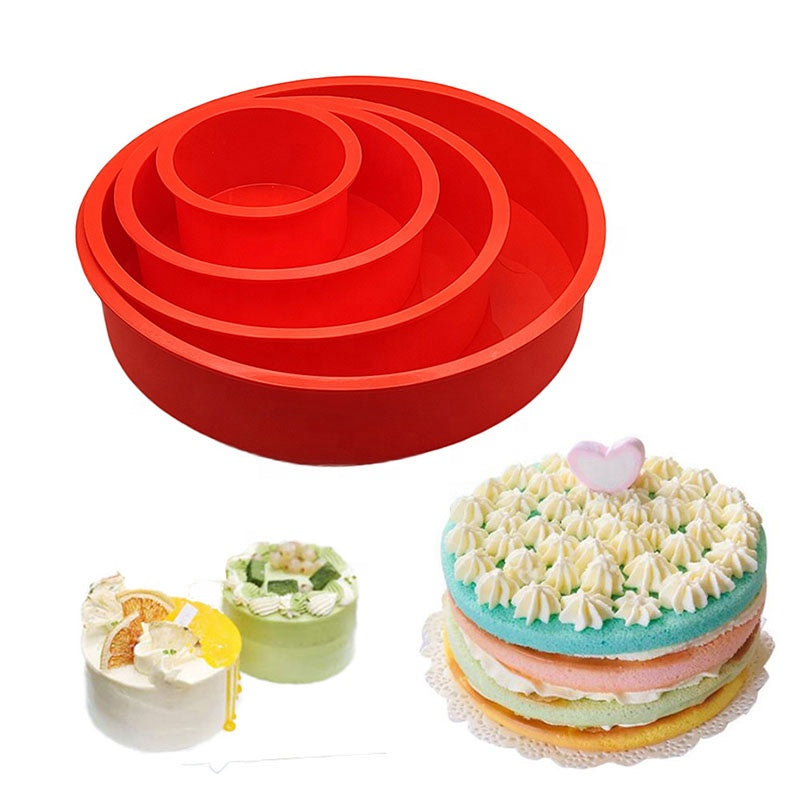 4-Piece Silicone Cake Pans Sets for Baking