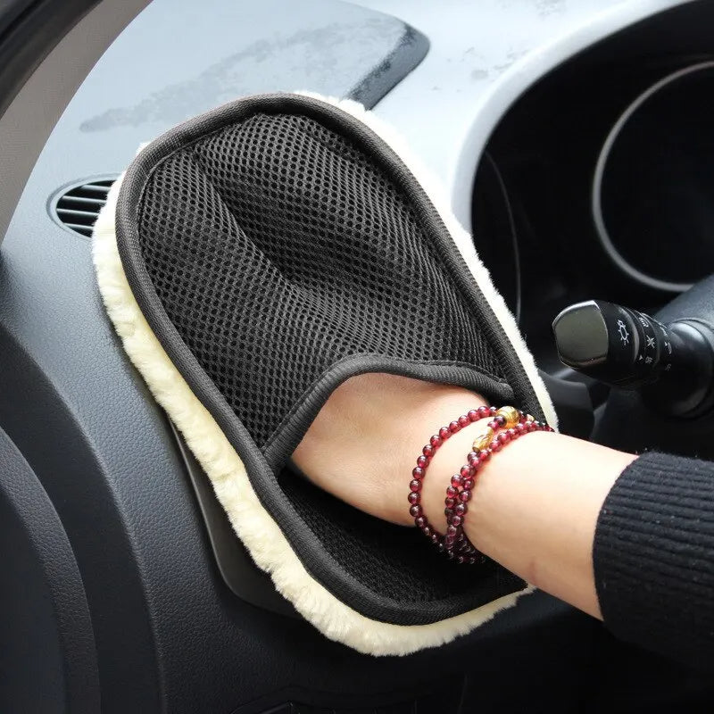 Car Cleaning Woolen Glove