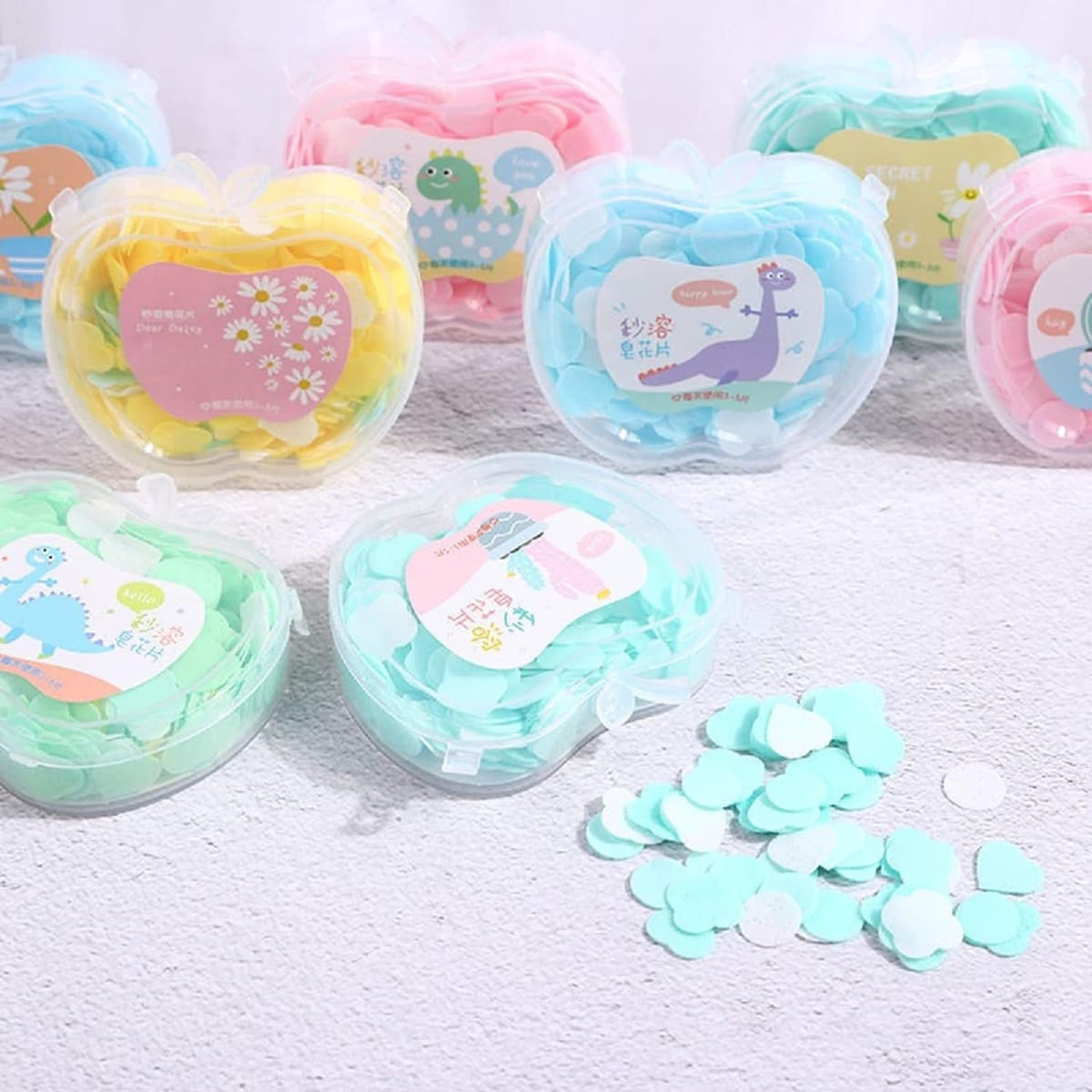 200 Pcs soap paper amazing super Unique Apple Design Soft Paper Soap - 200pcs-Portable Disposable Soap Mini Cleaning Hand Washing Soap Papers Scented Slice Washing Bath Travel Small Soap apple shape