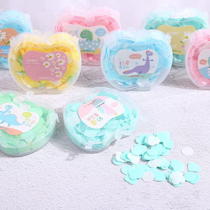 200 Pcs soap paper amazing super Unique Apple Design Soft Paper Soap - 200pcs-Portable Disposable Soap Mini Cleaning Hand Washing Soap Papers Scented Slice Washing Bath Travel Small Soap apple shape
