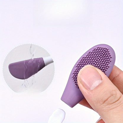 Silicone Double Head Mask Brush, Silicone Face Wash Brush, Mud Film Special Scraper Applicator, Facial Cleansing Brush, Cleaning Tool