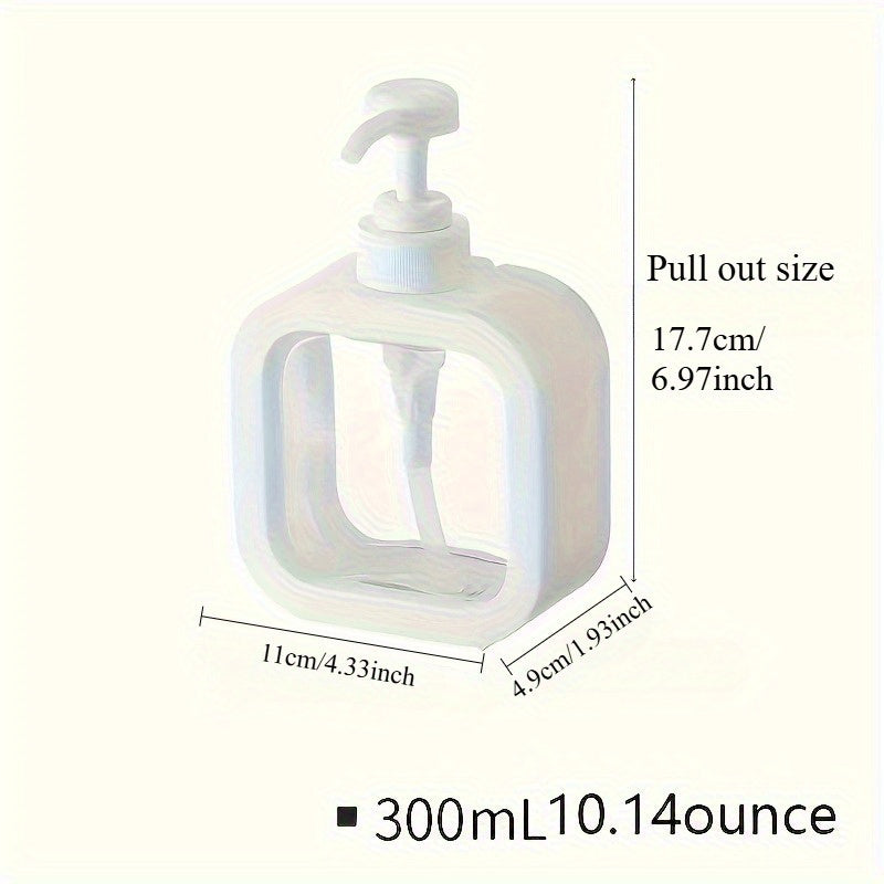 Square Plastic Soap Dispenser Set - Refillable Pump Bottles for Kitchen Bathroom, Fragrance-Free, Uncharged, Without Battery - Pack of 1 - for Home & Kitchen - Suitable for Everyday Use - Great Gift for Housewarming