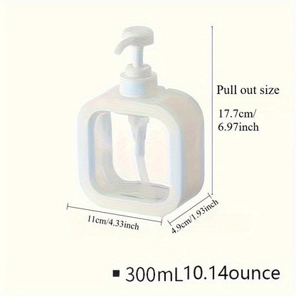 Square Plastic Soap Dispenser Set - Refillable Pump Bottles for Kitchen Bathroom, Fragrance-Free, Uncharged, Without Battery - Pack of 1 - for Home & Kitchen - Suitable for Everyday Use - Great Gift for Housewarming