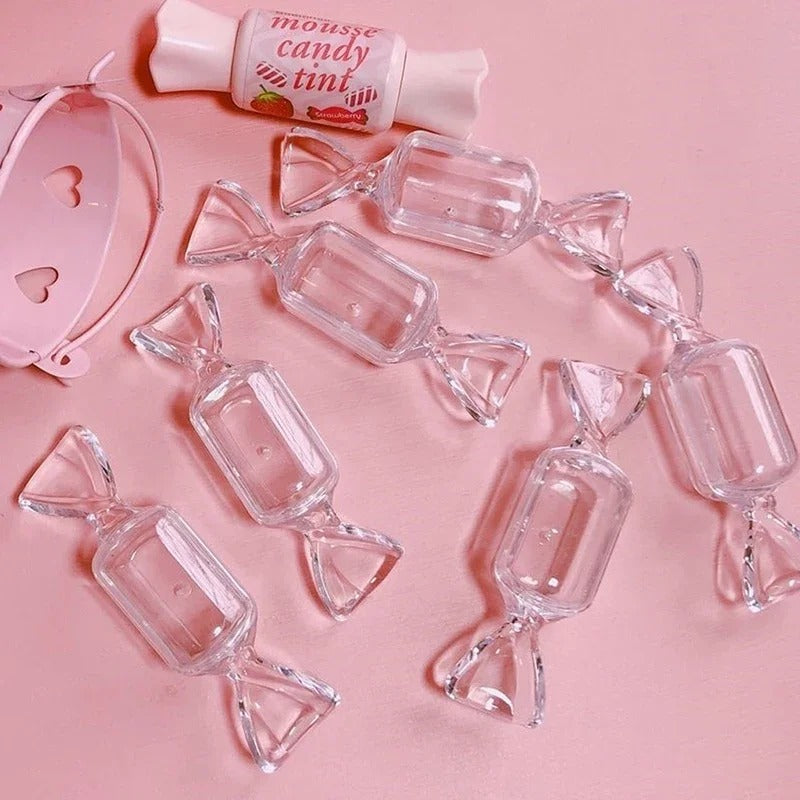 Mini Transparent Storage Box Creative Plastic Candy Ring Earrings Necklace Boxes Holder Showcase Jewelry Organizer