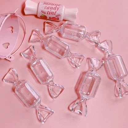 Mini Transparent Storage Box Creative Plastic Candy Ring Earrings Necklace Boxes Holder Showcase Jewelry Organizer