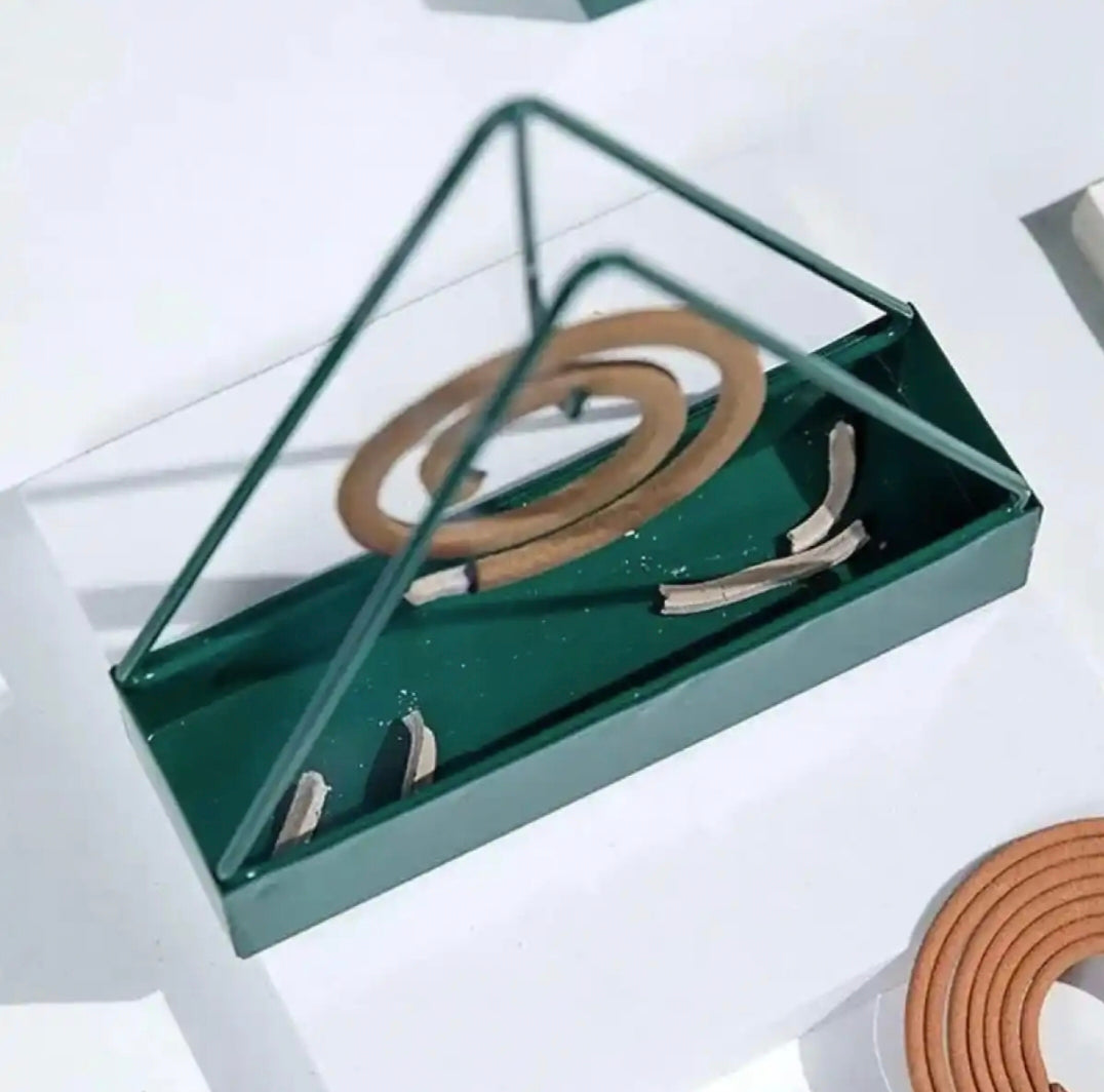 Creative Iron Mosquito Coil Holder Stable Triangular Fireproof Hanging Mosquito Coil Tray Home Supplies