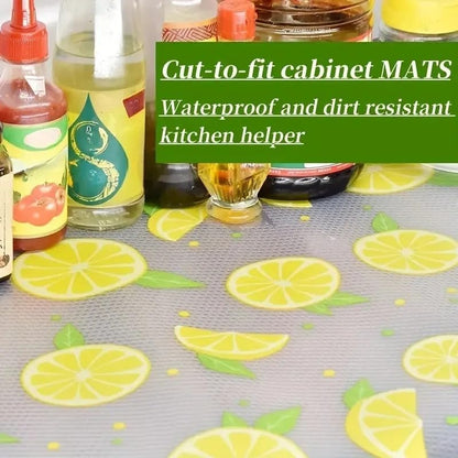 Fridge Mats, Kitchen Mat EVA Food Grade Multipurpose Washable Anti Slip Mat/Sheet for Fridge, Shelf Liners for Kitchen Shelves, Table, Kitchen Drawer mat - 45  x 150 cm