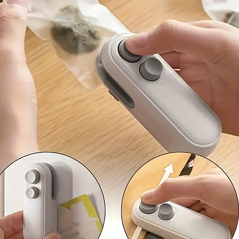 1pc Snack Bag Sealing Machine | Portable Mini Sealer with Built-in Lithium Battery, Rechargeable, Magnetic, Ideal for Home and Travel Use, Includes Charging Cable