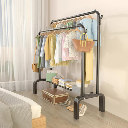 Double Pole Metal Cloth Stand