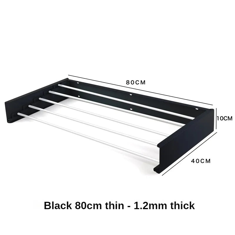 Wall Mounted Foldable Towel Rack 80cm