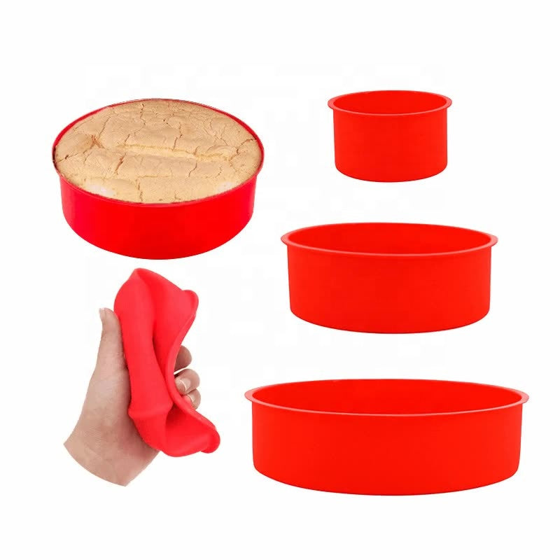 4-Piece Silicone Cake Pans Sets for Baking