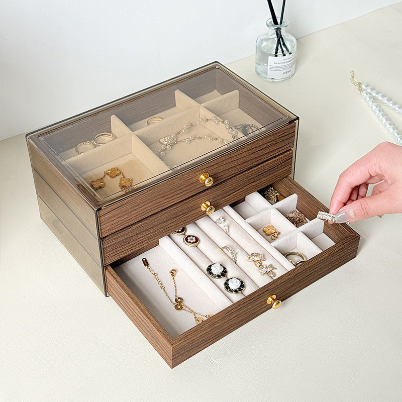 Wooden 3 layer jewellry organizer