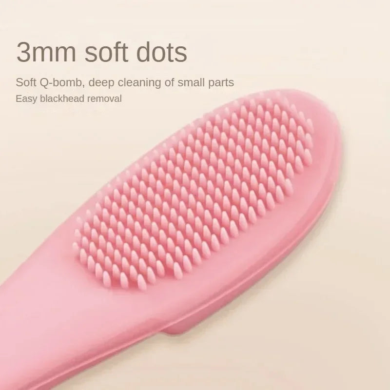 Portable Facial Nose Pore Cleaner Brushes Blackhead Remover Soft Silicone Finger Travel Massage Brush Face Washin Cleansing Tool