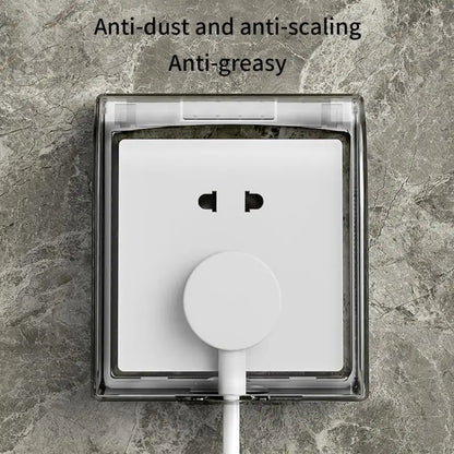 Self-adhesive Wall Socket Box Waterproof Paste Doorbell Plate Panel Cover Switch Button Protection Cover Socket Box