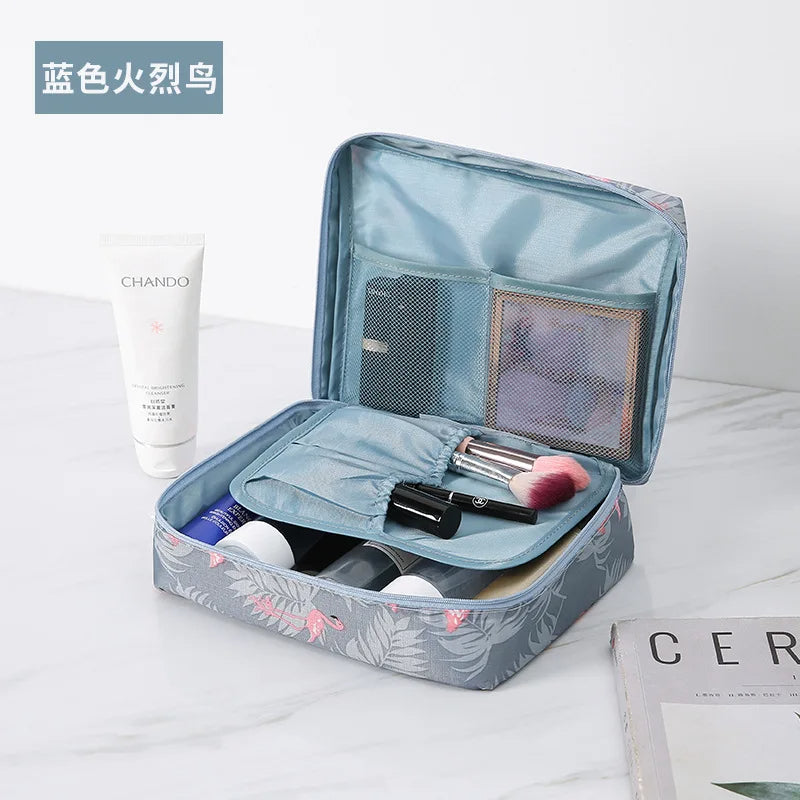 Zipper Print Cosmetic Bag Makeup Bag Waterproof Wash Pouch Portable Waterproof multifunctinal Waterproof Wash Bag for Toiletry