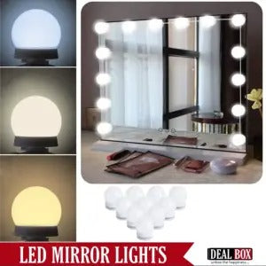 Vanity Light LED Bulbs for Makeup Mirror Stand 10 Bulbs with 3 Light Modes