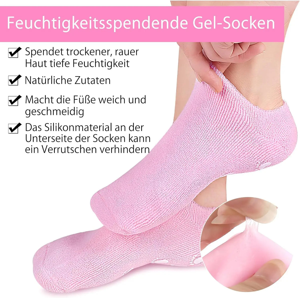 2pc Foot Care Spa Moisturizing Gel Socks Exfoliating Dry Cracked Soft Skin Sock Pedicure Hard Heel skin Protector Repairing