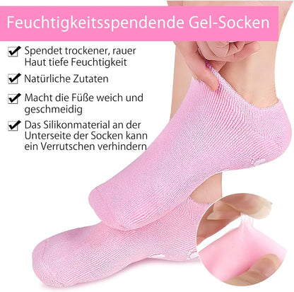 2pc Foot Care Spa Moisturizing Gel Socks Exfoliating Dry Cracked Soft Skin Sock Pedicure Hard Heel skin Protector Repairing