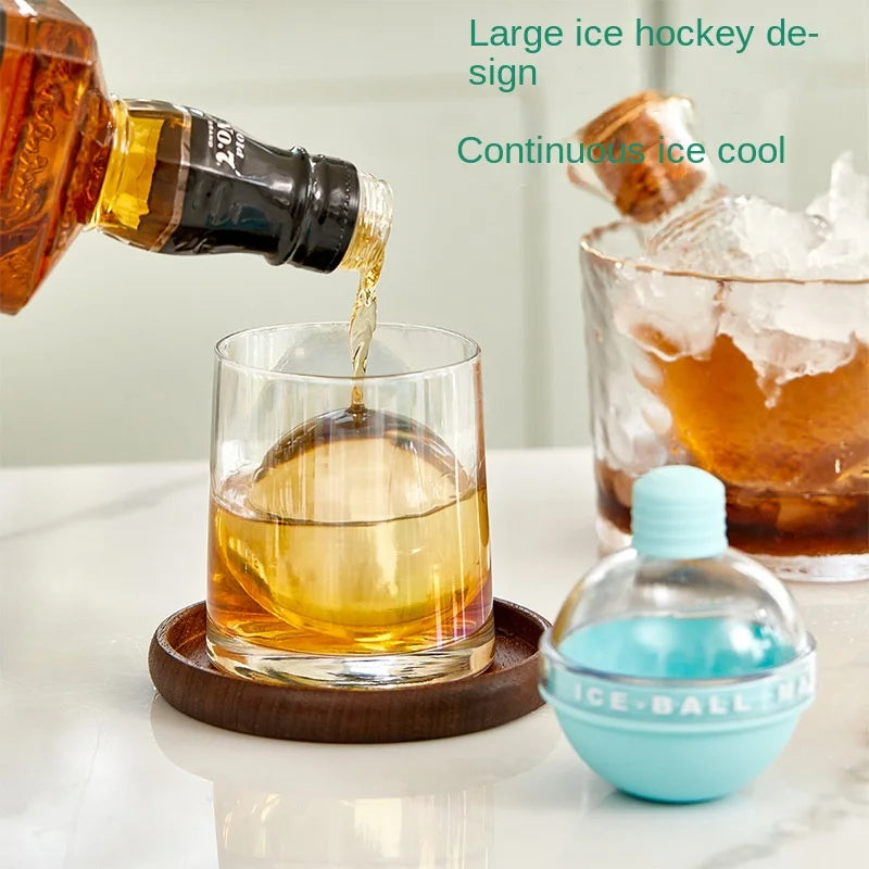 Ice Mold Ball, Premium Flexible Silicone Ice Cube Tray with Large Round Ice Balls for Party